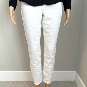 NWT Lands' End High Rise Skinny Jeans in White, Women's Size 6 Petite L28